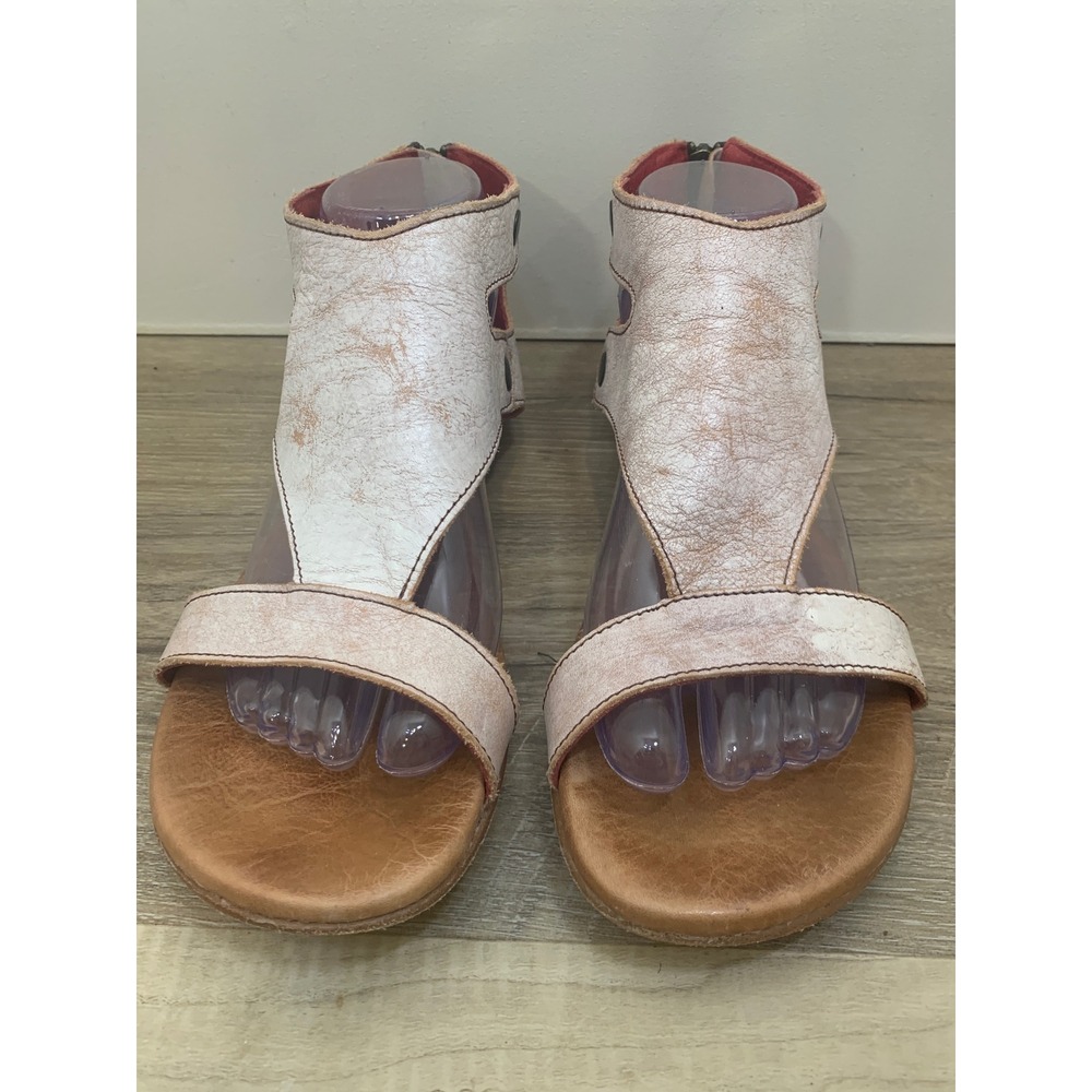 Bed Stu Glayse Leather Gladiator Sandals 8 Boho Distressed Pink Womens - Picture 2 of 9